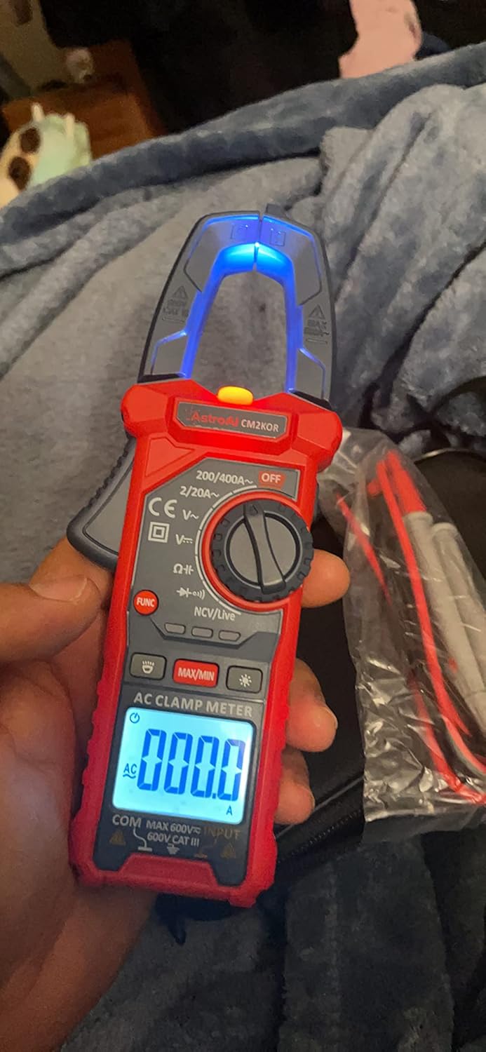 AstroAI 2000 Counts Multimeter, Digital Multimeter, Multi Clamp Meter, Model M2K0R, AC Current