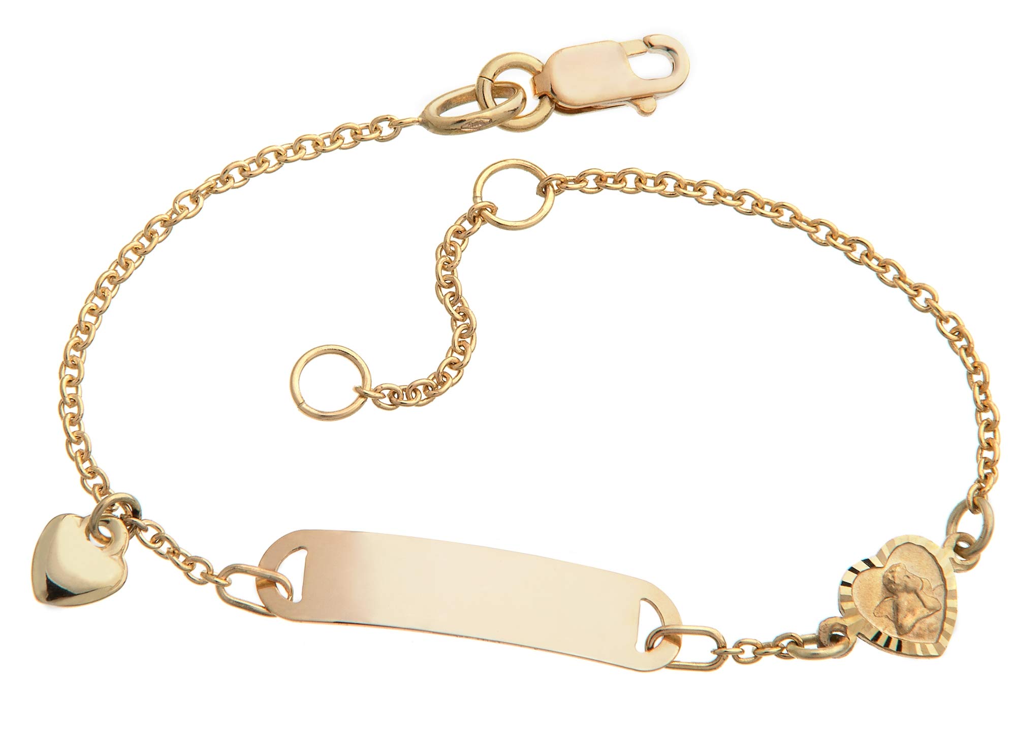 Kinder/Baby Gravur-Armband Mod. IDBo-6 Taufarmband 375 Gold Länge von 12-16cm inklusive Gravur