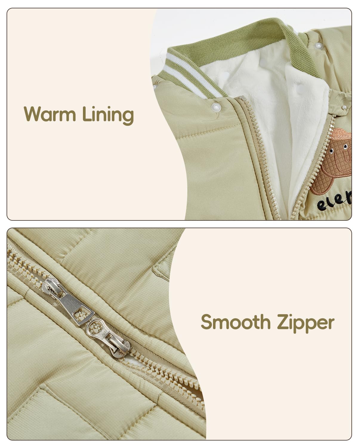 JiAmy Mono Nieve para Bebé, Traje de Nieve Invierno con Capucha Conjunto de Ropa 6-18 Meses