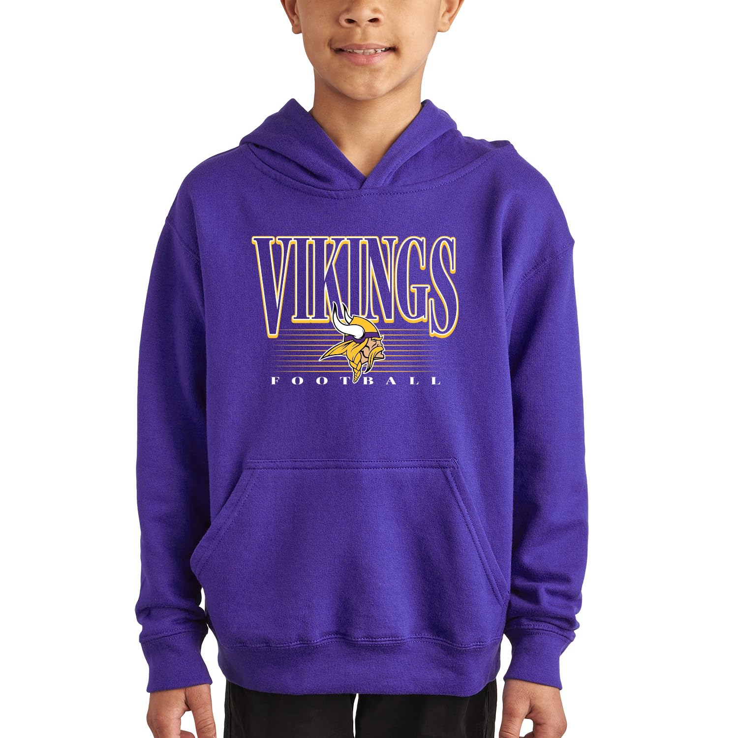 Team Fan Apparel NFL Youth Overtime Blueprint Football Fleece Hooded Sweatshirt, For Boys and Girls, Pro Hoodie Pullover