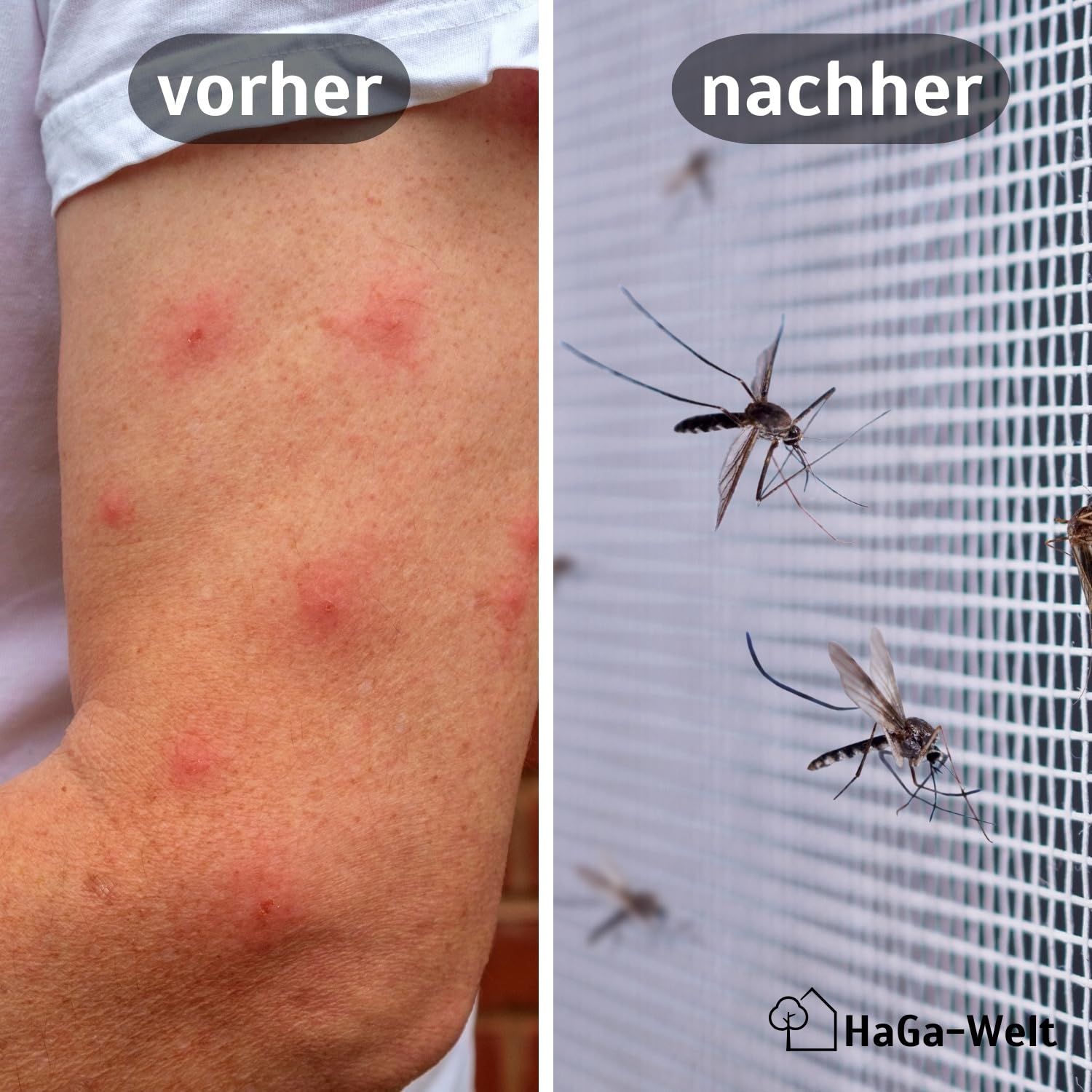HaGa Fliegengitter 150cm Breite x 10m Länge – Insektenschutz Fenster – Reißfest, UV-beständig, Zuschneidbar 100% PES – Moskitonetz & Mückenschutz – Fliegennetz