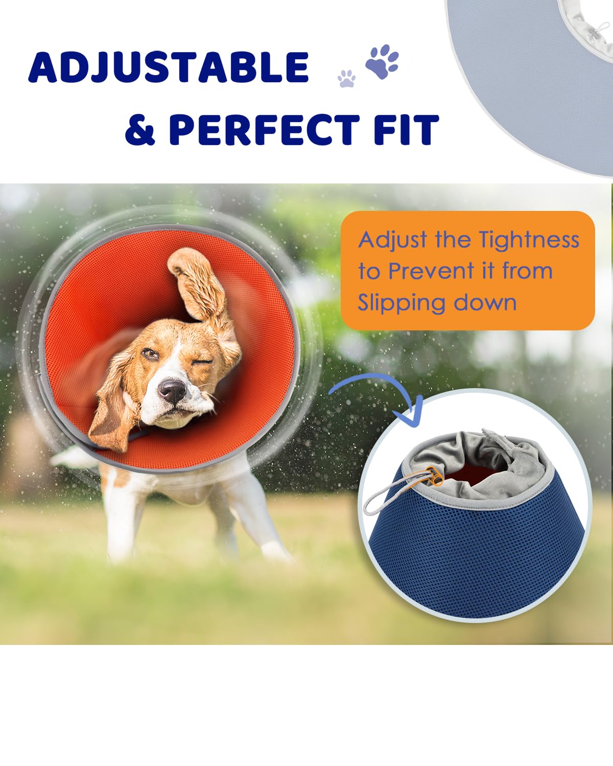 Supet Dog Collar, Collar for Dogs and Cats Alternative After Surgery, Adjustable, Comfortable Protective Collar for Pets 4 - Image 4