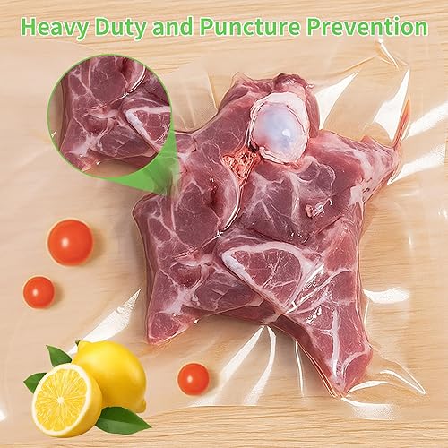 Miniatura 4 de MakMeFre Bolsas selladoras al vacío de 100 pinta de 6 x 10 pulgadas con libre de BPA y resistentes, ideales para almacenamiento de alimentos,