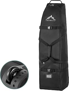 HimalOutdoors Soft-Sided Golf Travel Bag with Wheels - Durable 600D Polyester, Padded Protection, Universal Size for Clubs