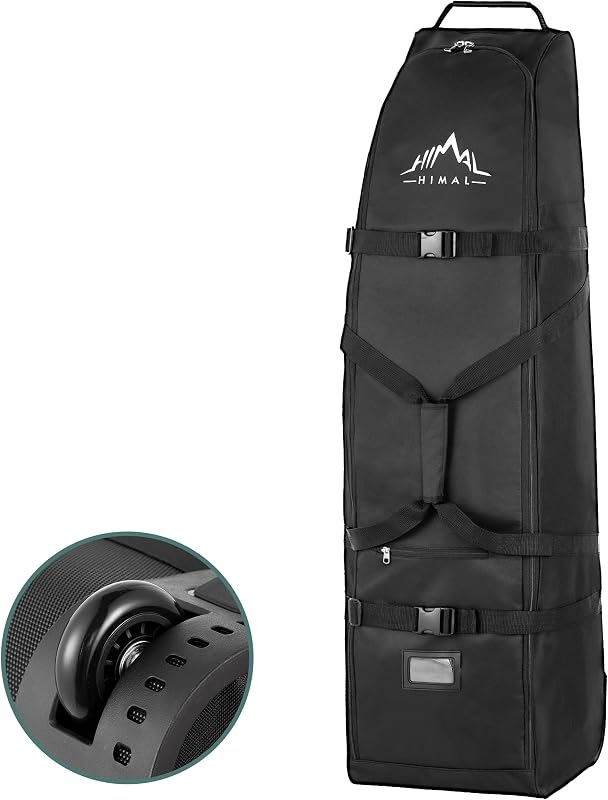 Himal Outdoors Soft-Sided Golf Travel Bag with Wheels, 600D Oxford Fabric | Water-Resistant 600D Oxford, Soft-Sided Design, Rolling Wheels, Excellent Zipper, Universal Fit, Airline Travel