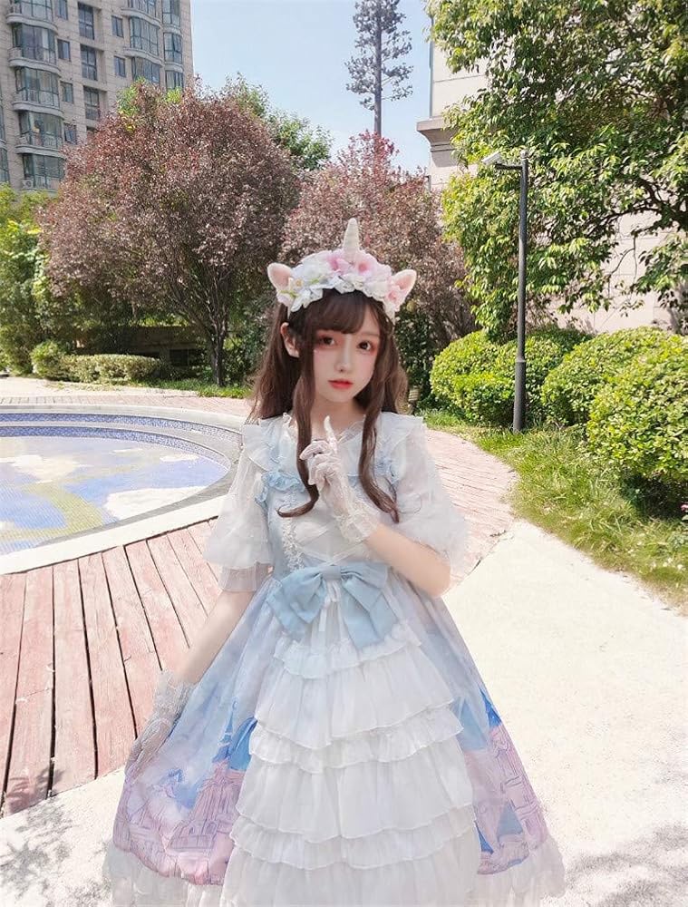 ゴスロリ・ロリータドレス ゴスロリィタ ノースリーブ お嬢様 コスプレ Amazon.co.jp: [JINPIN]レディース ワンピース ロリータ