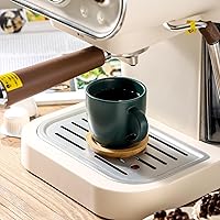 Vista 27 de Hasense Juego de tazas y platillos de porcelana para capuchino de 6 a 6 onzas Demitasse Espresso con asa, perfectas para café con leche, café moca