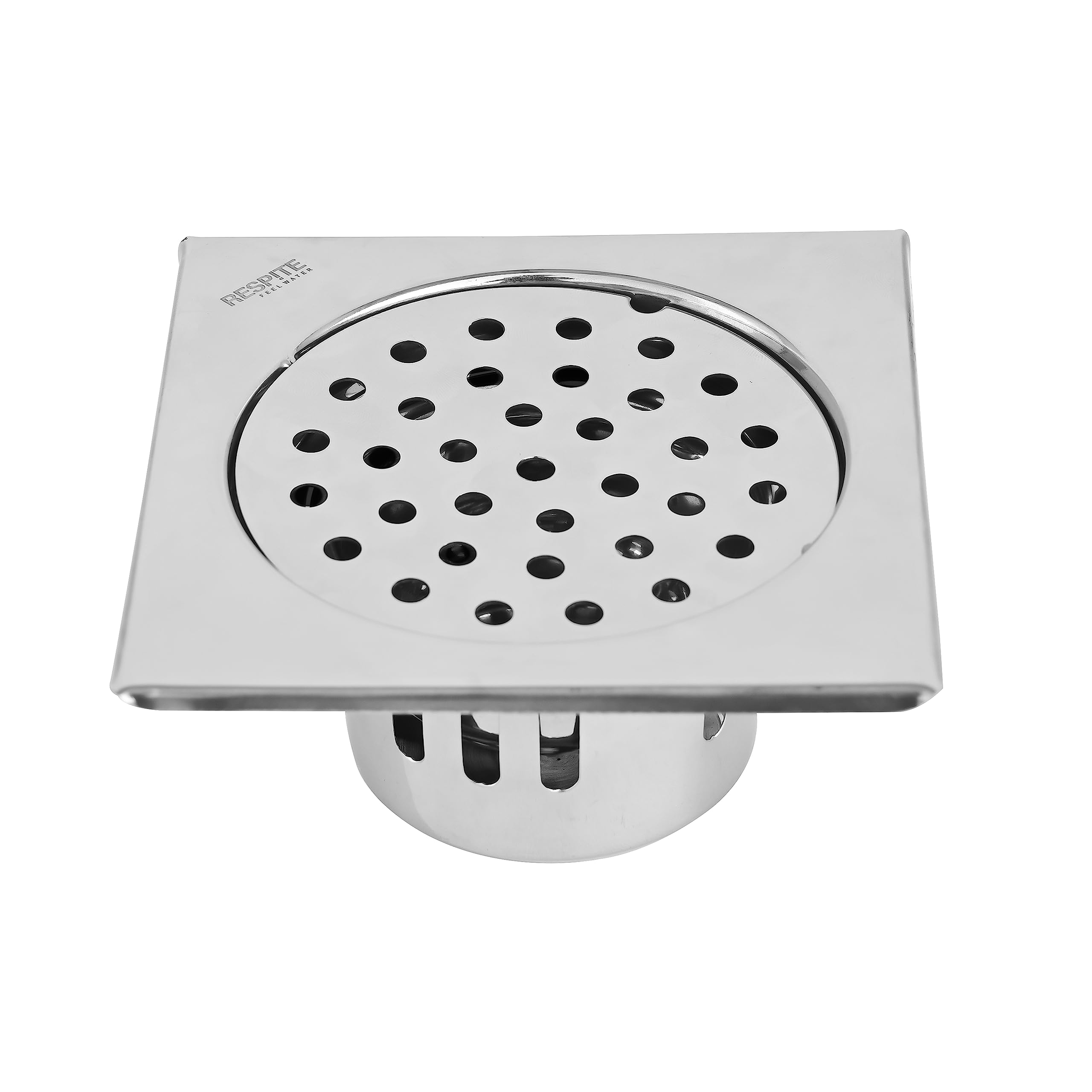 RESPITE Floor Drain Strainer Stainless Steel Plain Drain Cover/Jali for Bathroom and Kitchen Floor Water Drain Grating with Anti Cockroach Trap/Jali - 5x5 Inch Square Lock Jali with Trap (B0C9JJ5SKZ) Amazon Price History, Amazon Price Tracker