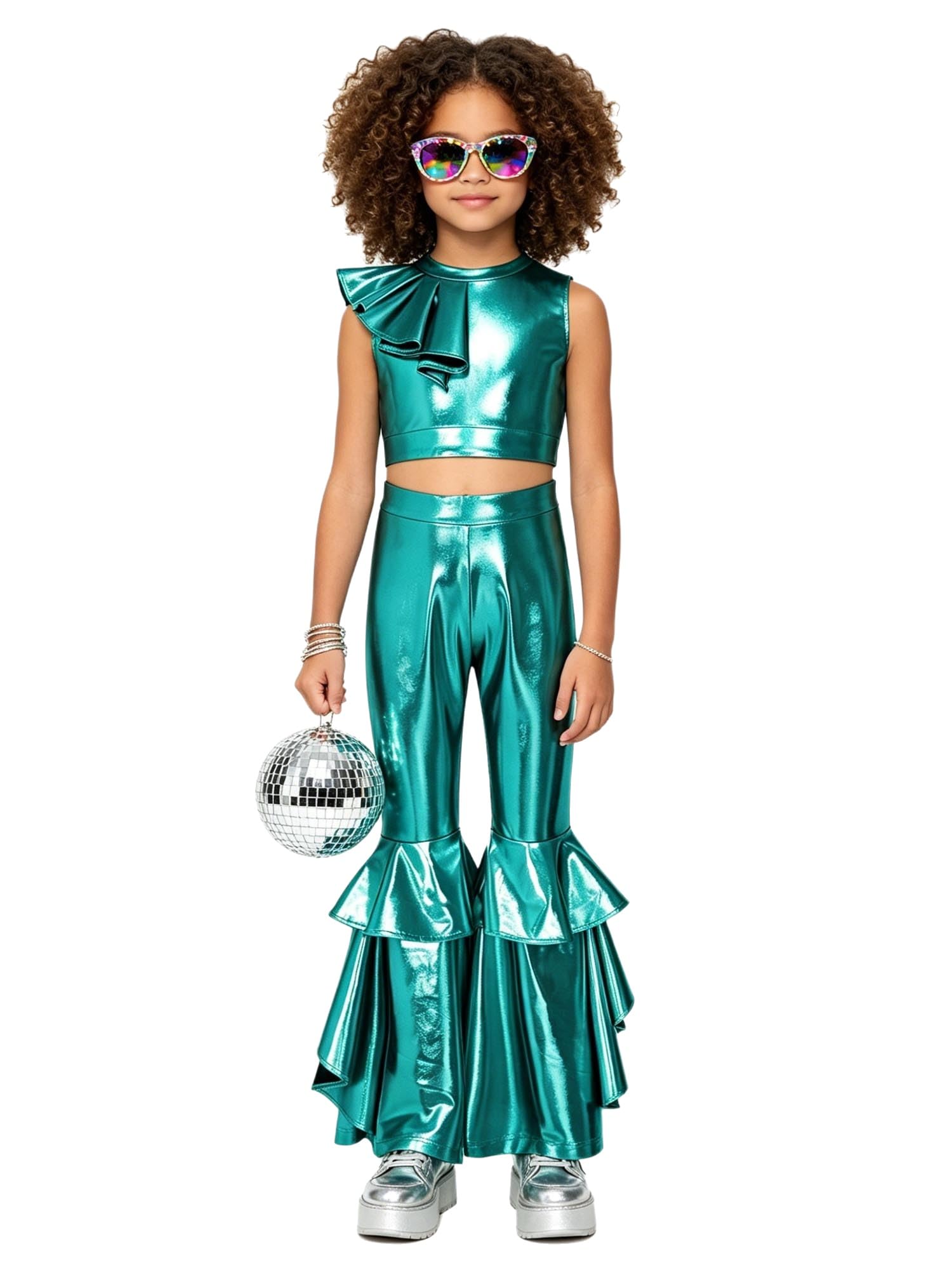 Ensemble discothèque rétro pour filles vêtement danse Agoky - 7