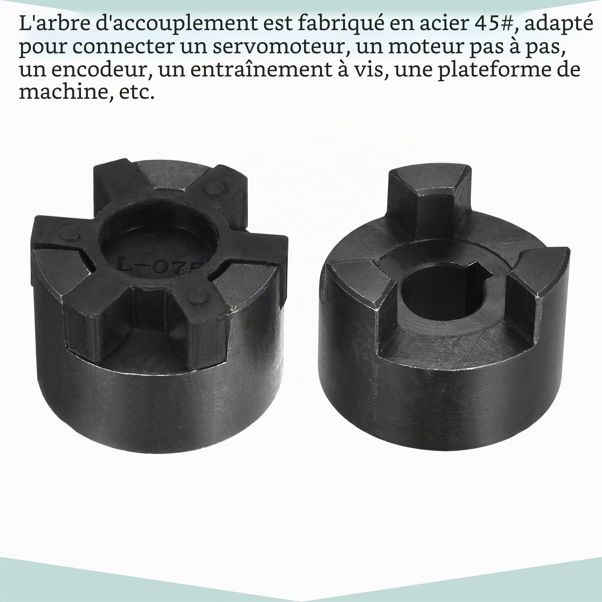 sourcing map Flexible Coupleur Arbre 14mm à 14mm 54mm x 44,5mm Accouplement Moteur Joint