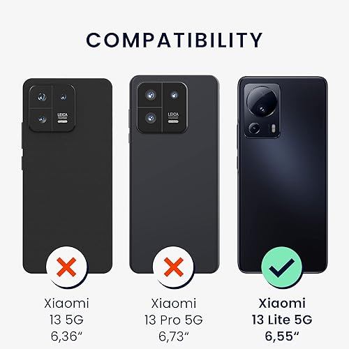 Miniatura 2 de kwmobile Funda de madera compatible con Xiaomi 13 Lite 5G - Funda - Brújula de navegación marrón oscuro