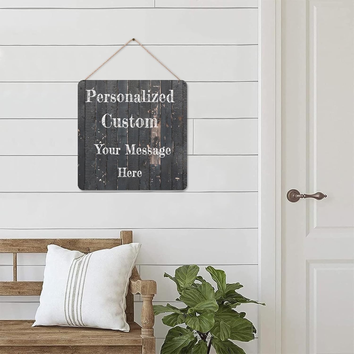 Custom Wood Signs Personalized Text Door Signs for Home Decor Customized Plank Gifts for Family Wedding Farmhouse Kitchen