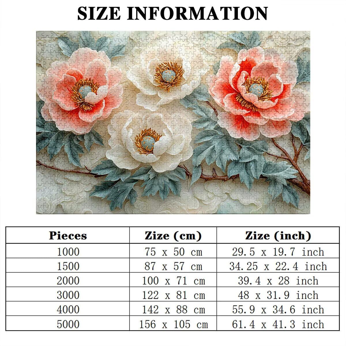 Puzzle 1500 elementów retro, puzzle 1500 elementów dla dorosłych, gra edukacyjna dla dorosłych, grube i wytrzymałe drewno, puzzle do dekoracji, prezent dla kobiet i mężczyzn, motyw: Kwiat P-35