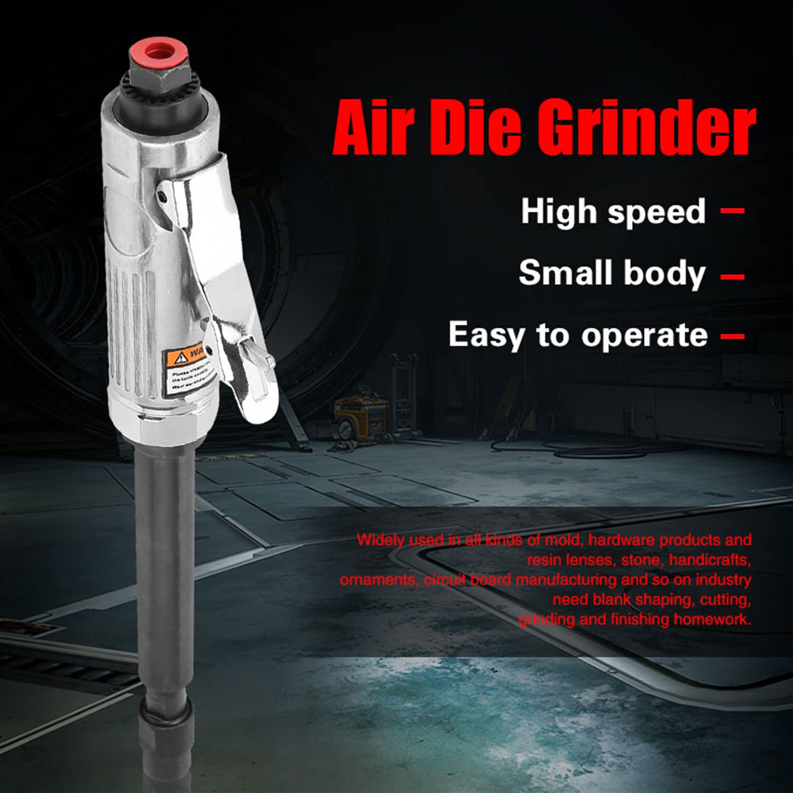 Respicefinem Die Grinder High 30.0×8.0×4.0 15Cm Handle Length Angle Die Grinder High Polisher Pneumatic Cutting Tool Spindle Sander Ag-307