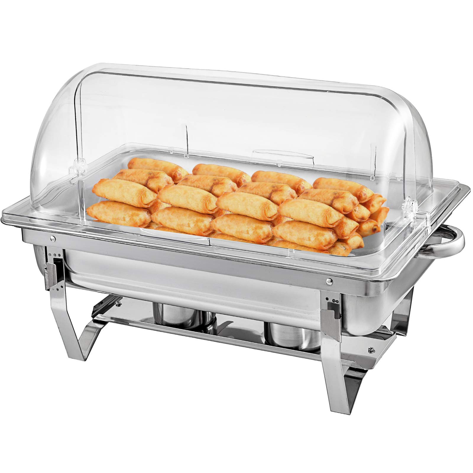 Mophorn 6 Pack Chafing Dish Cover Clear 21"x13"x17" Full Size Roll Top