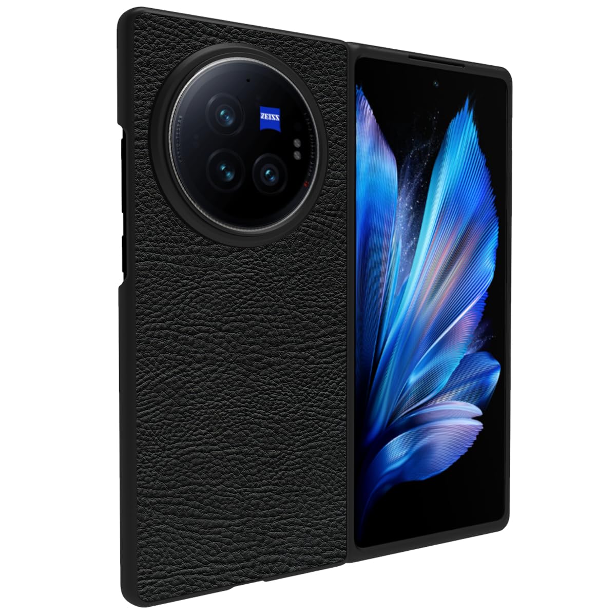 RIGGEAR Sleek Back Cover Case Compatible with Vivo X Fold3 Pro 5G (Hard PC Case + Frame | Black Leather) (B0D4VQ7ZV7) Amazon Price History, Amazon Price Tracker