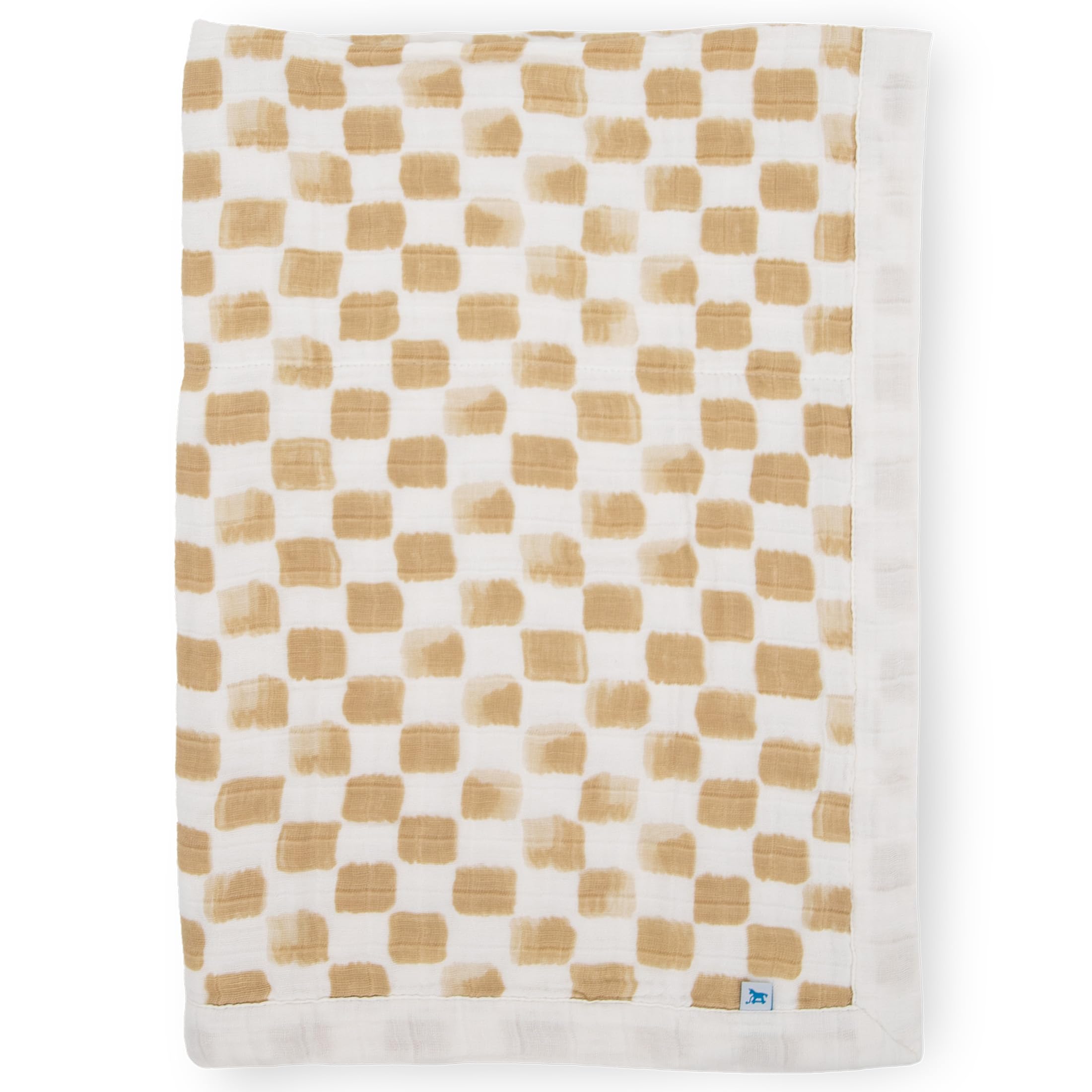 Little Unicorn Newborn Receiving Quilt | Ultra- Soft, Multi-Layered Muslin Fabric | Gift for Newborns &amp; on-The-go (Adobe Checker)