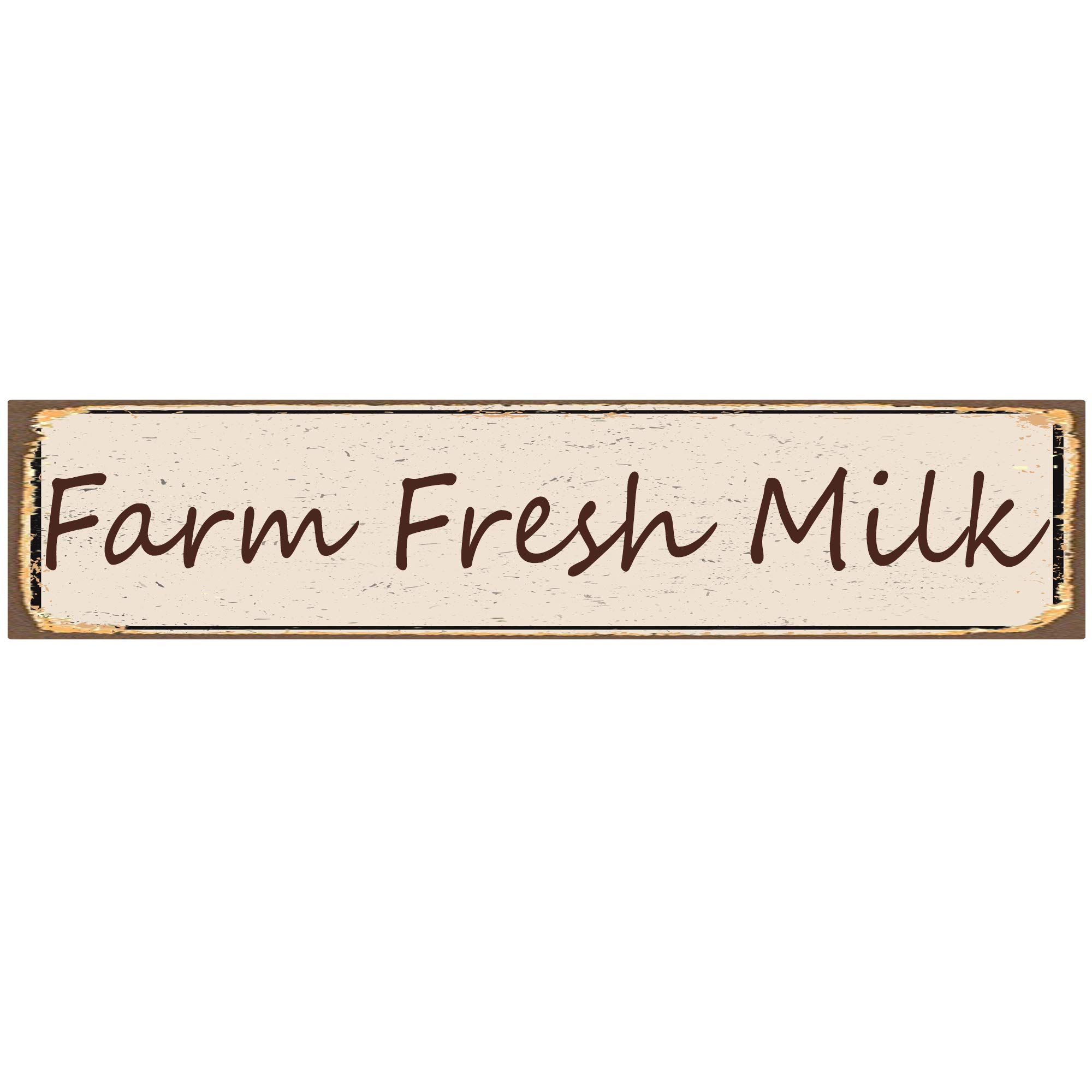 Farm Fresh Milk Retro Tin Signs Aluminum Metal Sign for Kitchen Home Garden Wall Bar Cafe Decor 4x16 Inch