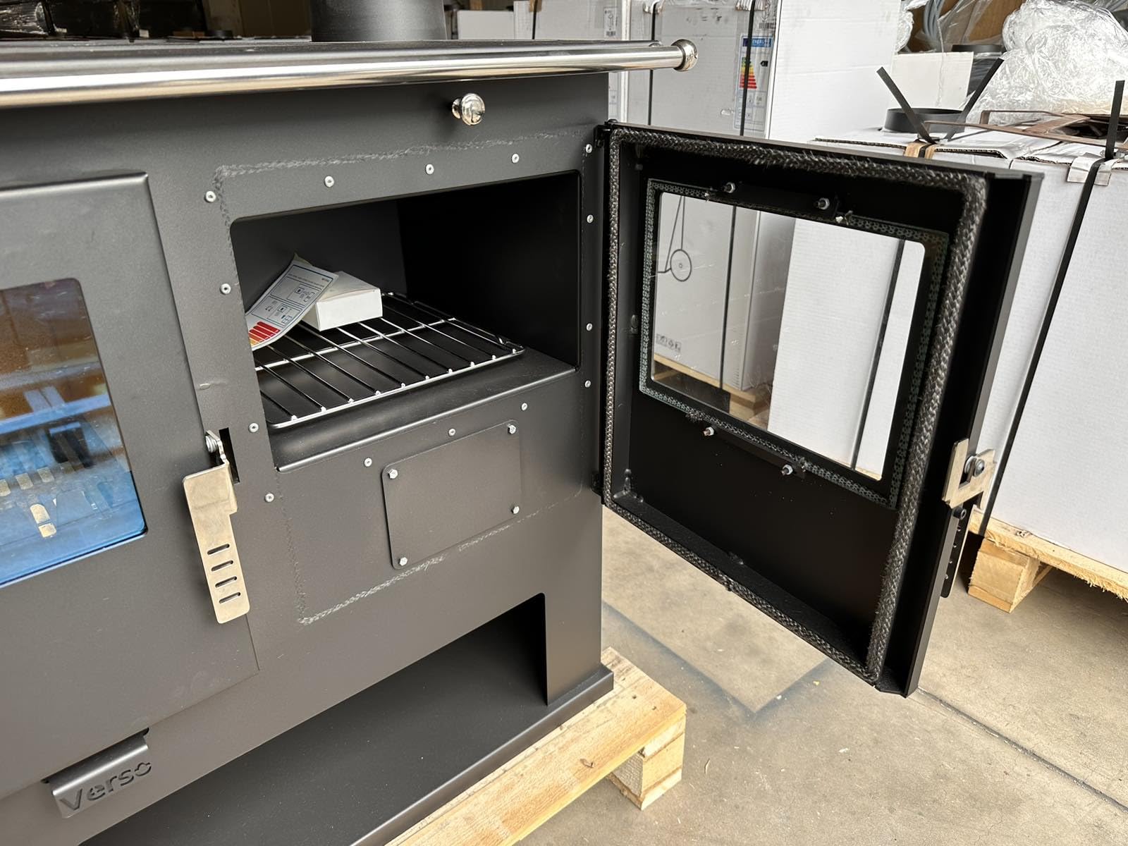 Verso Cs Holzverbrennungs-Kochherd 7.7 kW Küchenofen Schwarz