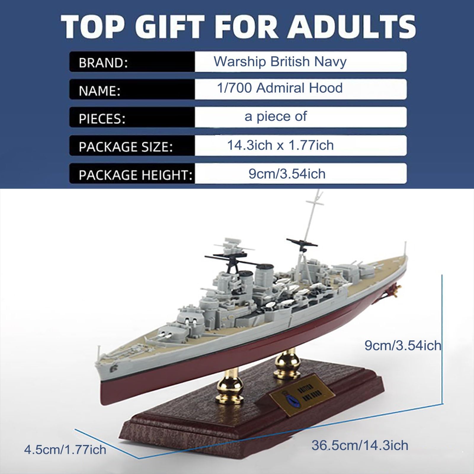 Amazon.co.jp: 1/700 軍艦英国アドミラル級巡洋艦 HMS フード完成合金