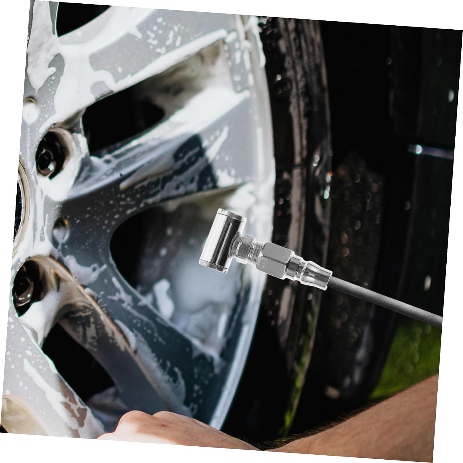 Gatuida Tire Chuck Accessories Reinforced Air Chuck for Inflation Lock Air Chuck Pressure Gauge