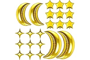 54Pcs Star and Moon Decorations Wall Kit