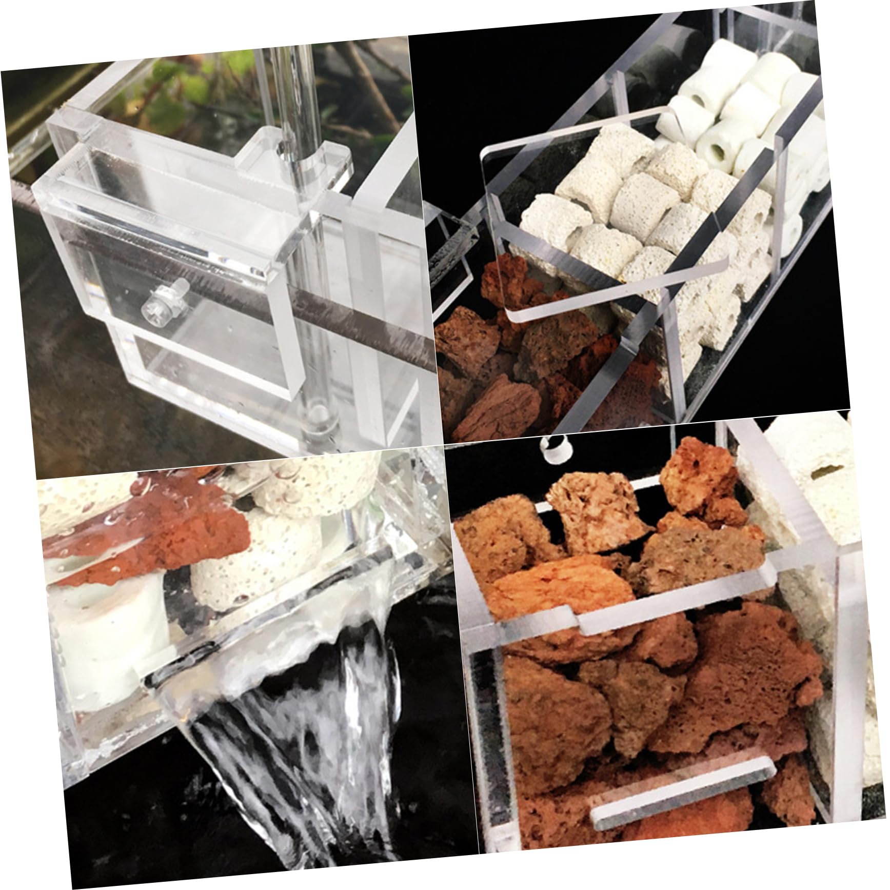 PRETYZOOM Aquarium Filterbox aus Acryl mit Tropffilter Funktion und Leiser Wasserfiltration für Persönliche und Laden Fischbecken Eleganter Filterkasten für Zuhause