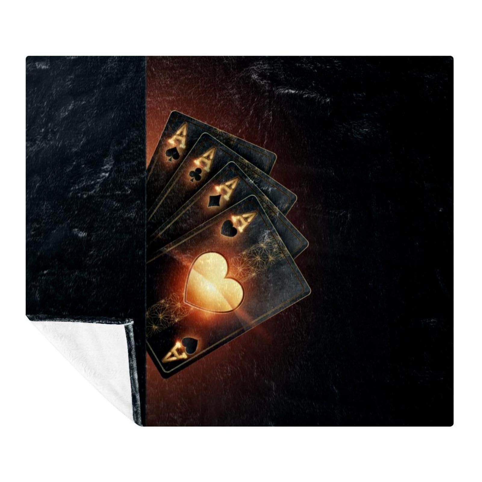 Couverture poker Gold Ace pour des soirées cocooning chaleureuses