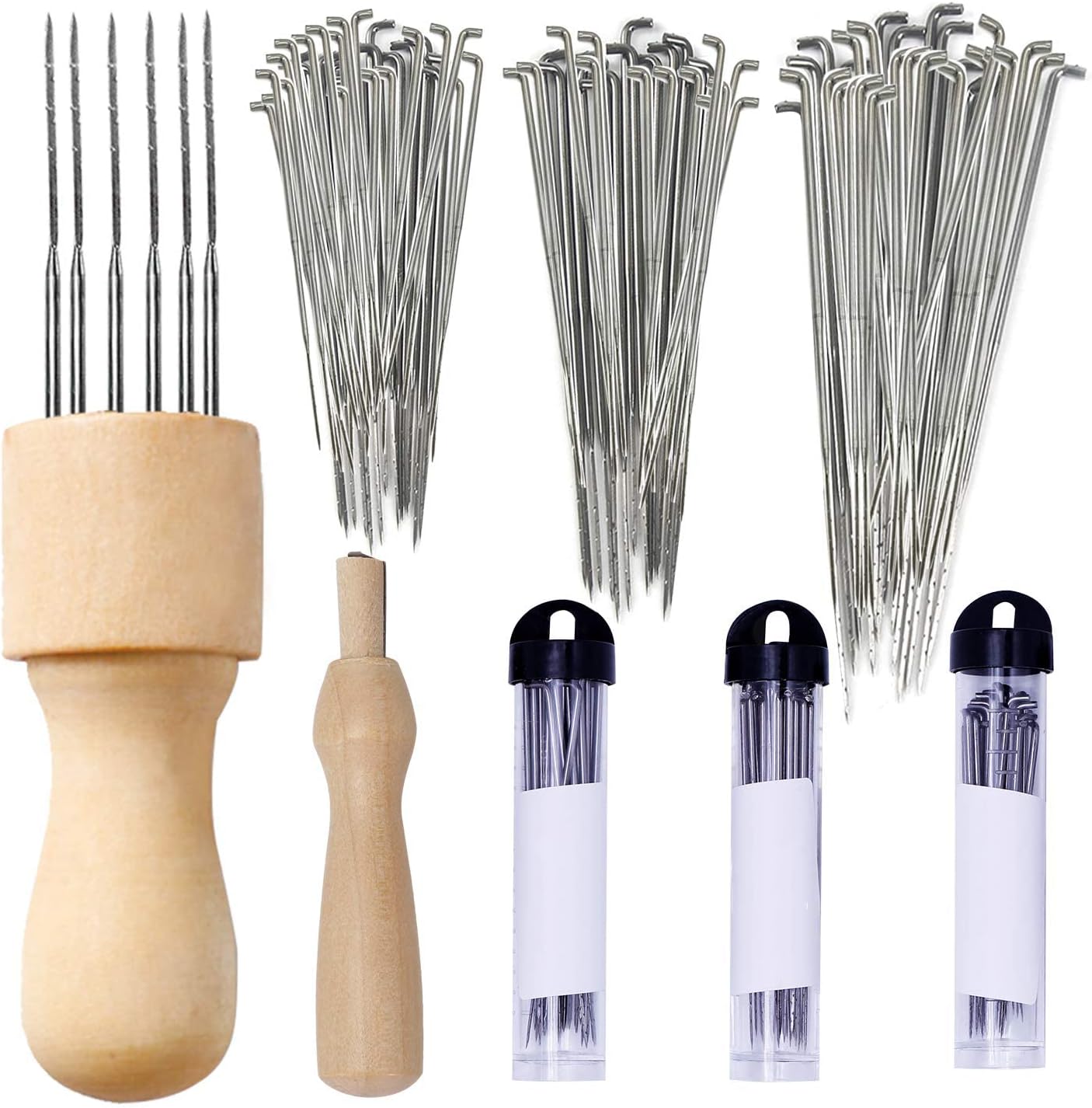 Makingtec Felting Needle Tool Kit, Supplies Kit With 90Pcs Needles 3Pcs Bottles 2Pcs Pen For Beginner