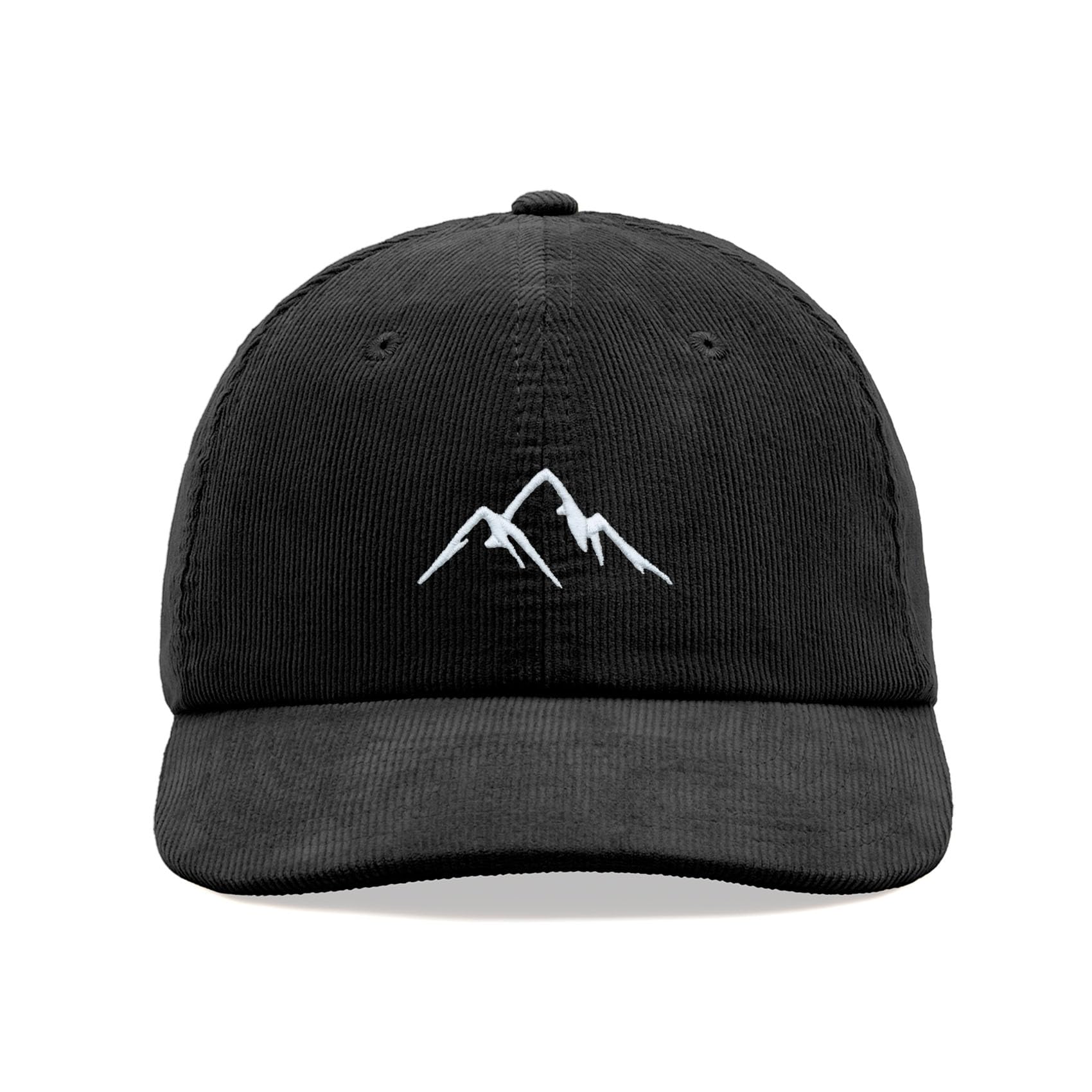 Cap Base Unisex Black Mountains Corduroy Baseball Cap Vintage Dad Hat Adjustable Hiking