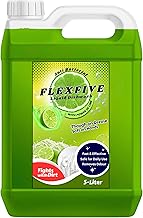 Flexfive Liquid Dishwash Gel 5L – Deep Cleaning with Zesty Green Lemon Scent – Cuts Tough Grease – Gentle on Skin