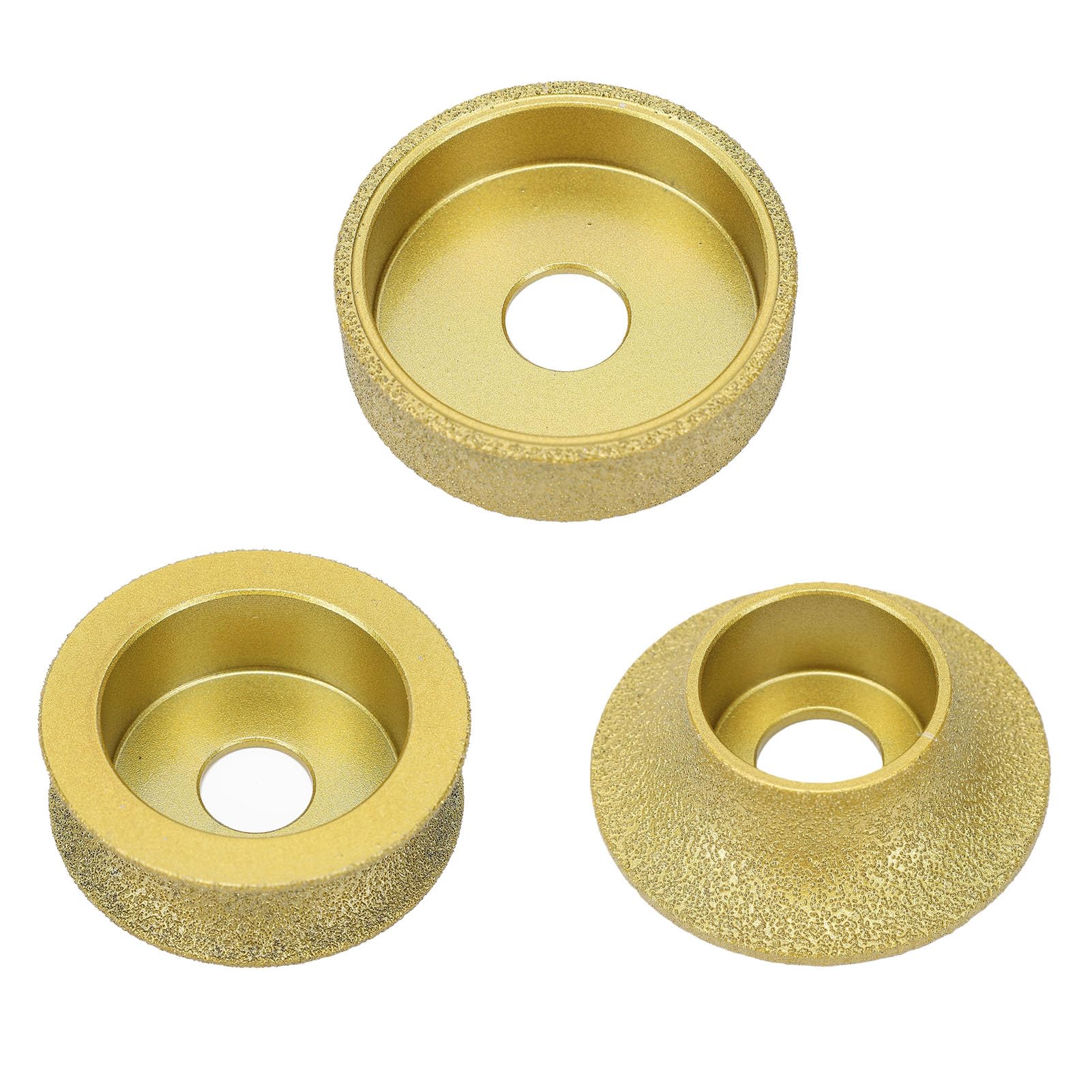 Smerigliatrice Angolare Manuale con Profilo, Mola Diamantata, Disco Lucidante Brasato, per Piastrelle in Marmo, 20 Mm, Aperto, 3 Pezzi