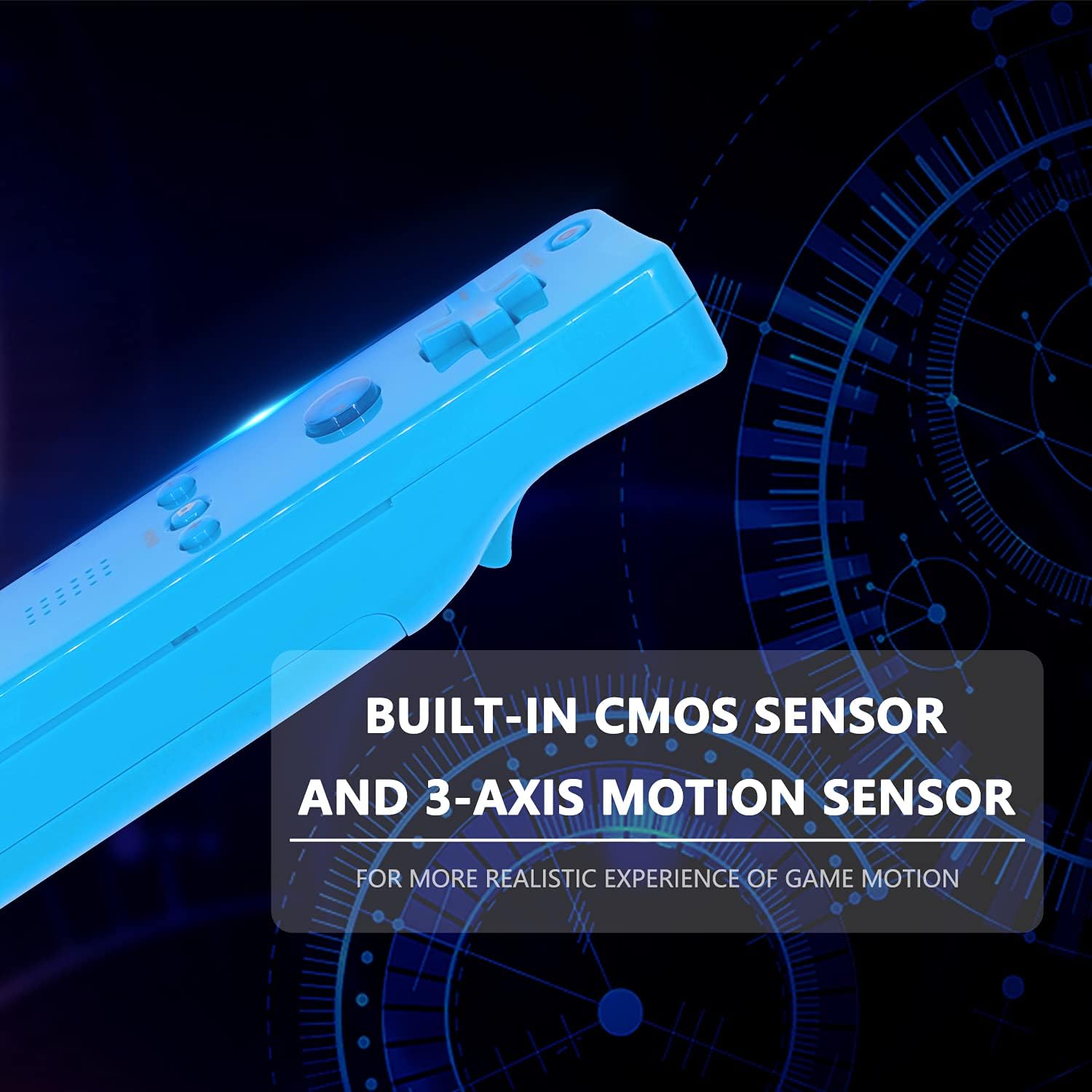 Wii Controller Wireless, Arrocent Remote Controller Compatible for Wii Wii U Console, with Silicone Case and Wrist Strap – Pink and Blue