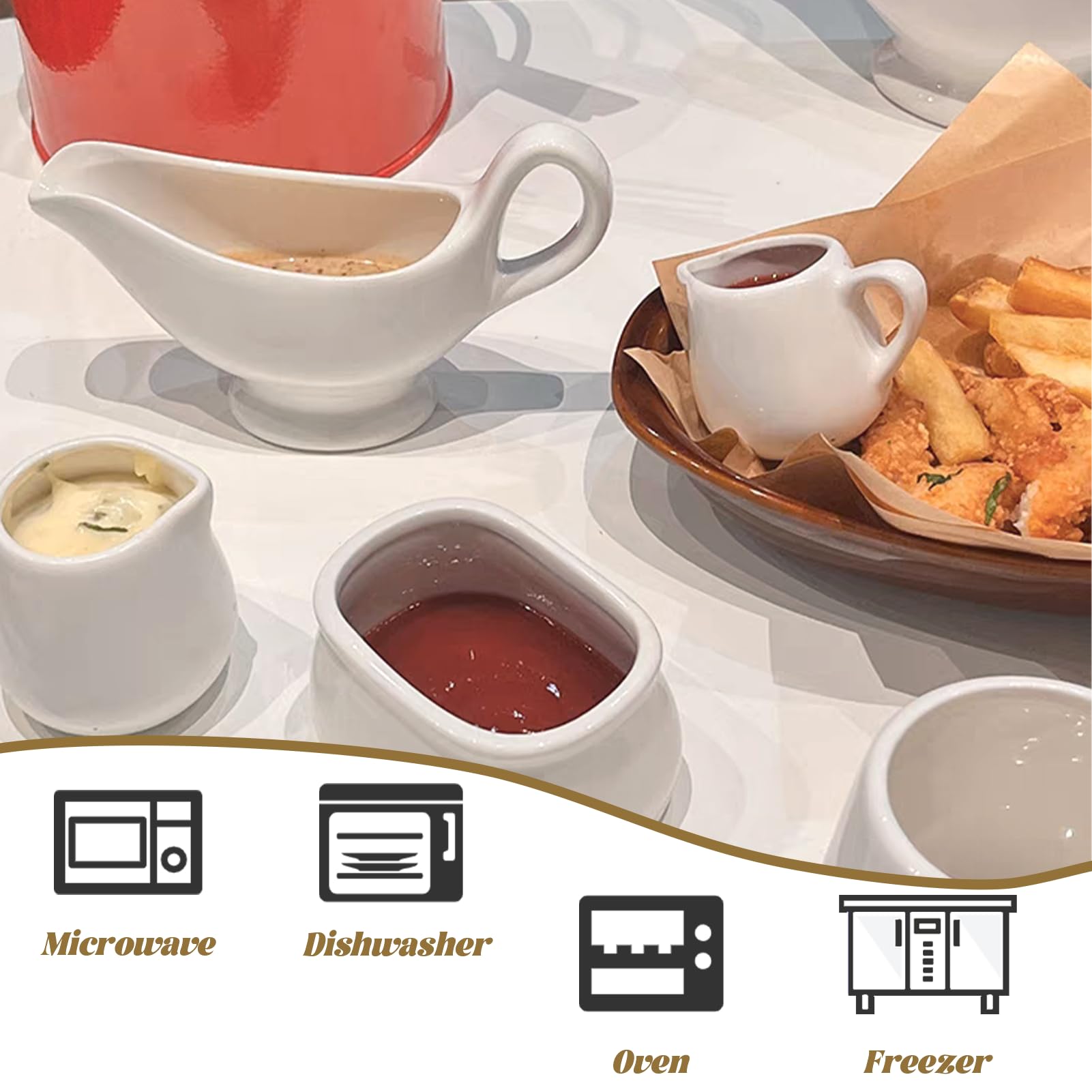 Mini-Kännchen aus Keramik, 85 ml, kleiner Porzellan-Sirup-Krug mit Griff für Milch, Soße, Kaffee, Tee, Salat, Dressing, Creme, Weiß, 12 Stück