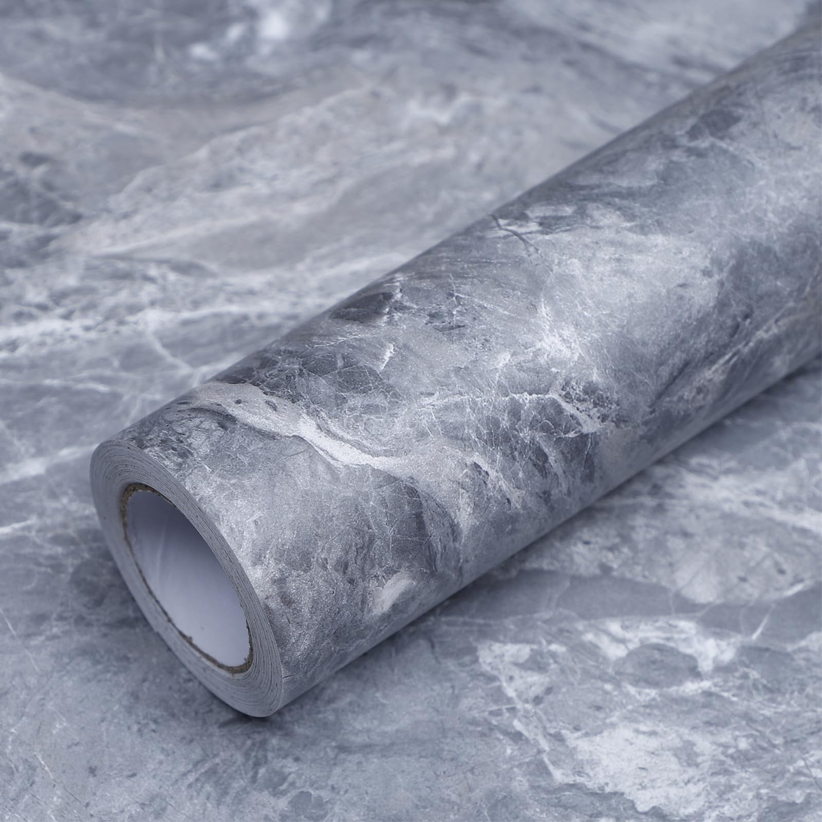 FEILAYS Dark Marble Texture Wallpaper Roll Vinyl Wrap Granite Effect 60CMx10M Countertop Contact Paper Matte Thicken Waterproof Furniture Sticker DIY Wall Sticker
