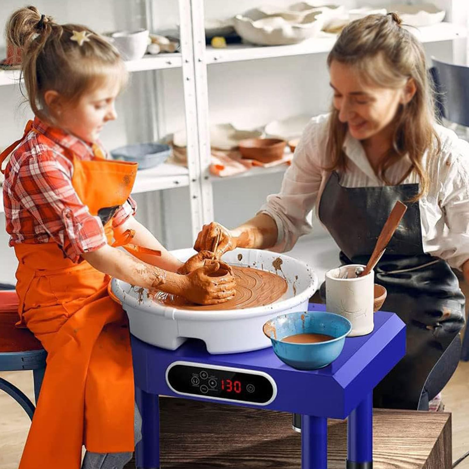 Elektryczna Maszyna Do Garncarstwa, 350 W, Maszyna Do Formowania Ceramiki, Modelowania Gliny, Rzeźbienia W Glinie, Z Zestawem Narzędzi Do Tac, Obrotnice Dla Dzieci, Dorosłych, Początkujących, Majster