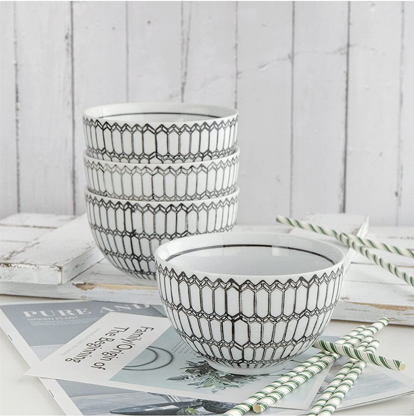 Puchar sałatka owocowa miska płatki śniadanie bowl home bowl kreatywny ceramiczny osobowość gospodarstwa domowe jedzenie miski stołowe pojedynczy ramen deser puchar owsiany