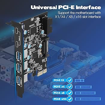 Amazon.com: SINEFINE PCI-E x 1 to USB Expansion Card, 3.0