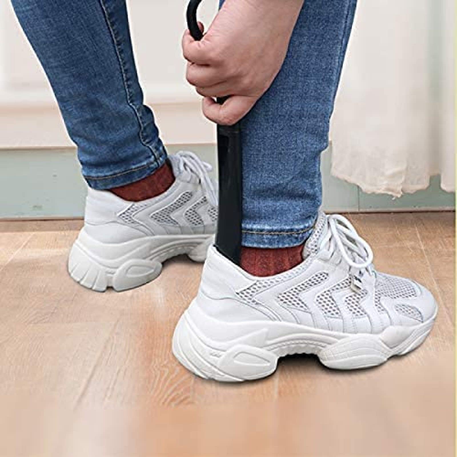 Professioneller Schuhlöffel Aus Kunststoff Mit Langem Griff Für Leicht Zu Tragende Schuhe – Geeignete Füße – Männer, Senioren, Frauen, Schwangere, Kinder – Lazy Shoe Helper Aid, Super,YUYANAIAI