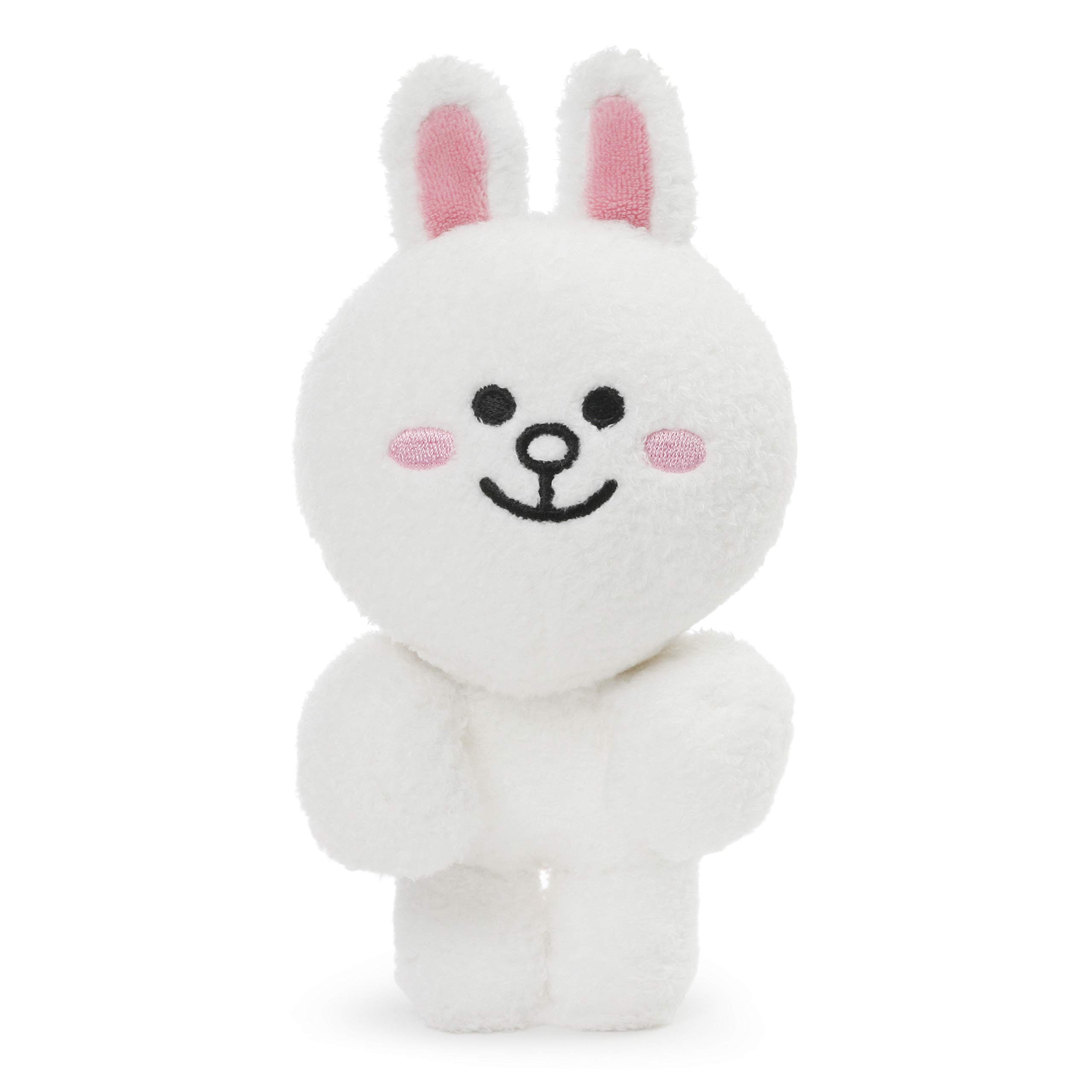 GUND LINE FRIENDS Cony Dangler Hanging Plush Stuffed Animal Rabbit, White, 15.2 cm
