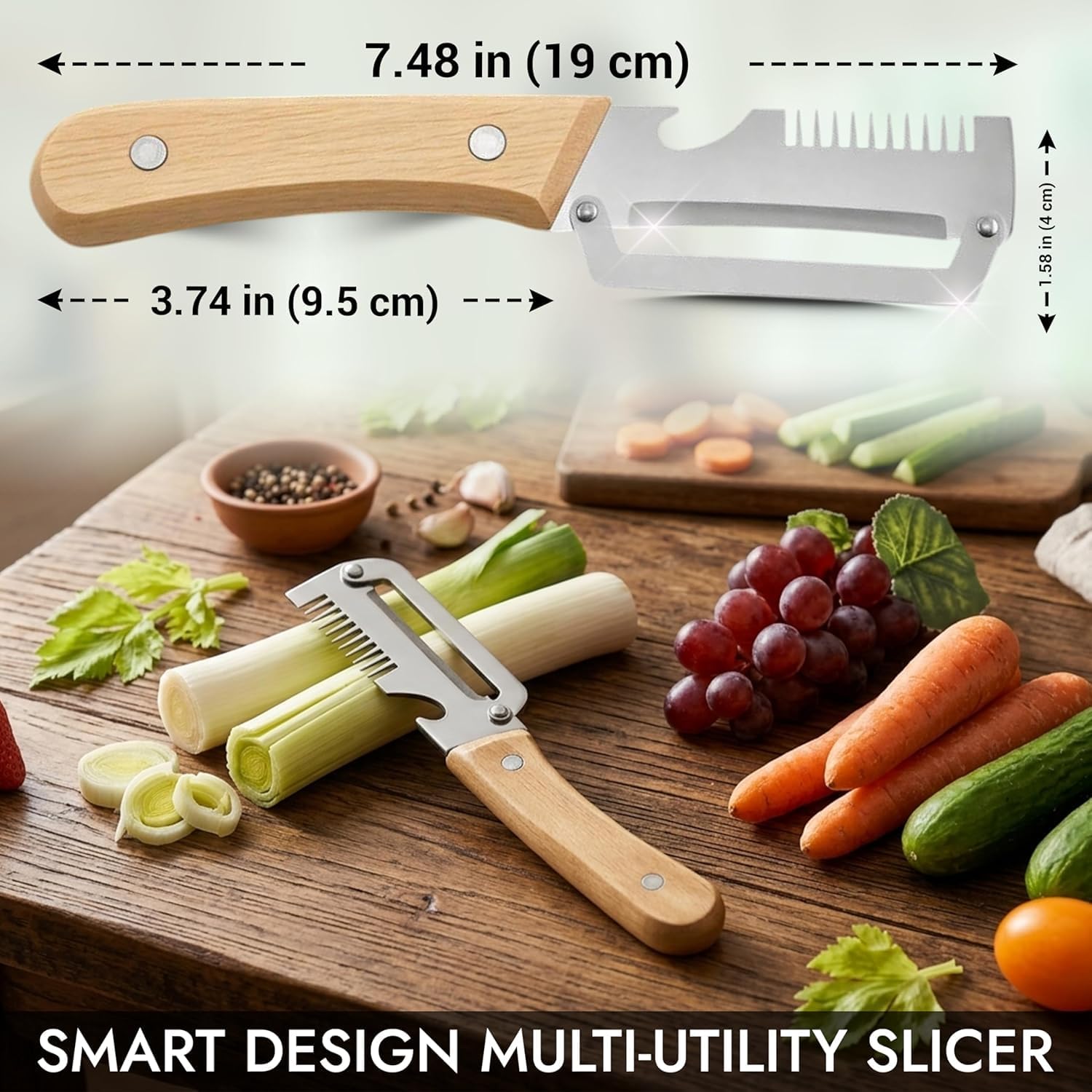 3-in-1 Vegetable Peeler - Bottle Opener! -2