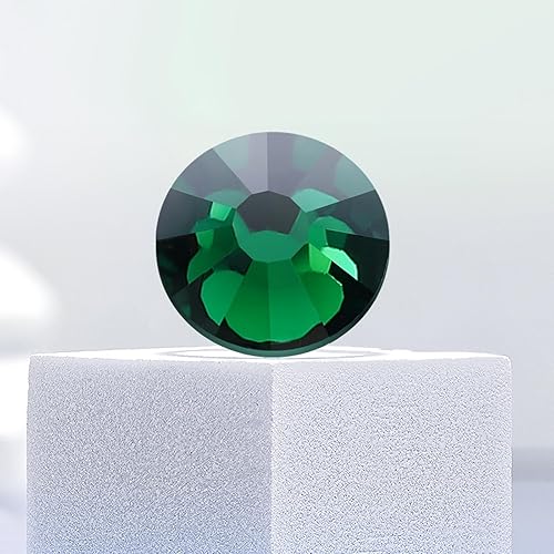 Miniatura 4 de MEIBITE Diamantes de imitación con parte trasera plana a granel, 14400 diamantes de imitación verde malaquita para ropa, decoración y manualidades,
