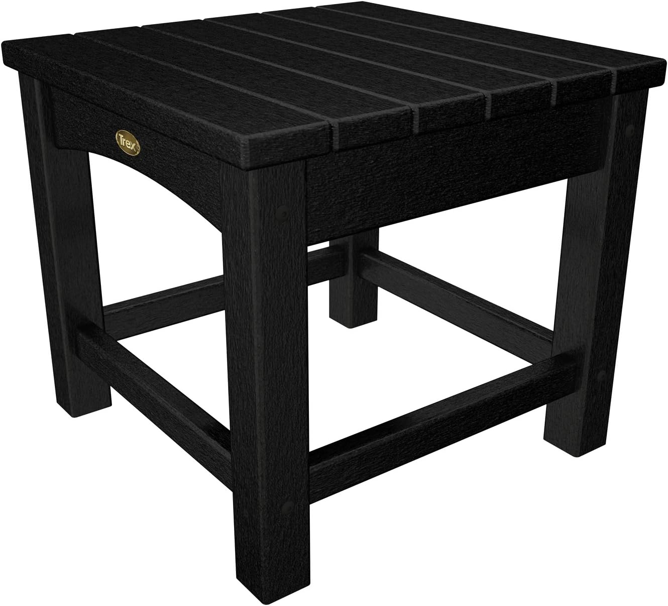 Trex Outdoor Furniture Rockport Club 18-Inch Side Table, Charcoal Black