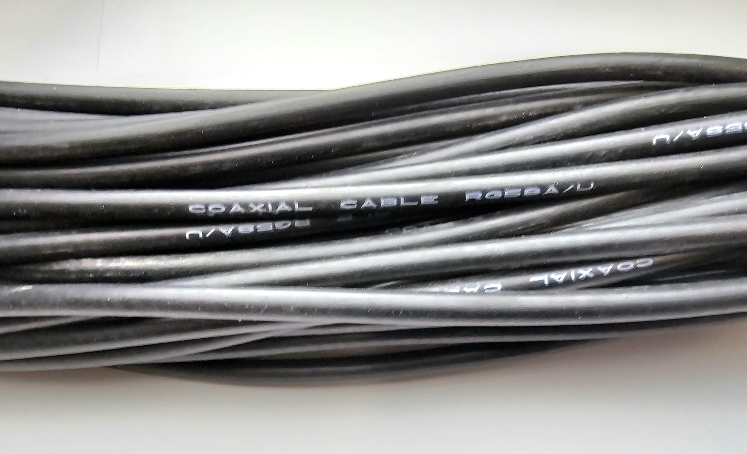 Pro Trucker RG58 CB Antenna Coaxial Cable, 50ft UHF PL259 Male to Male Coax Jumper Cable for CB, HAM Radio, SWR Meter, Antenna Analyzer - PTRG58-50