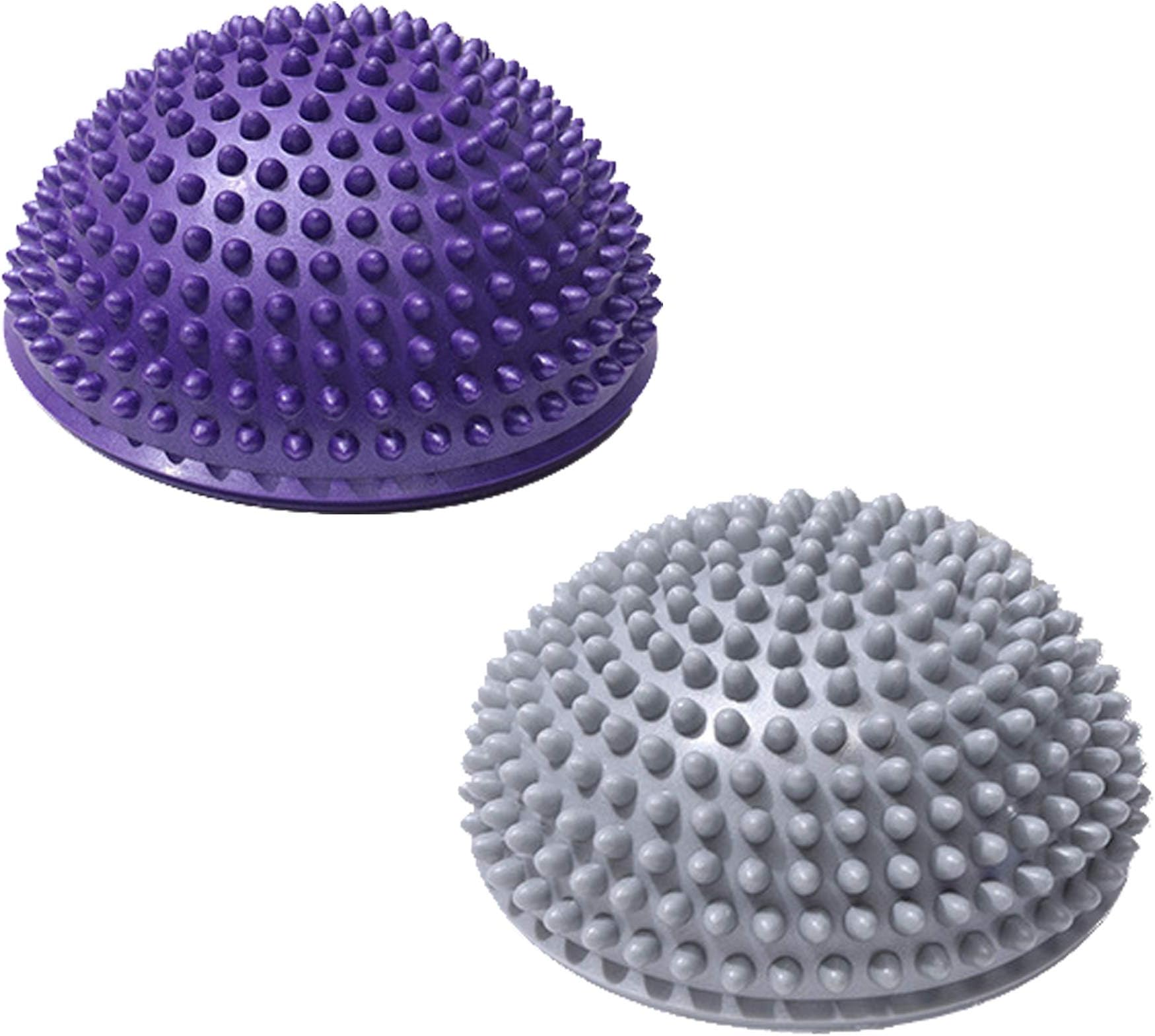 - ABTRIX WITH AB Hedgehog Balance Pods, Pimples Pilates Ball, Half Spiky Fitness Domes for Kids Adults Sports, Foot Massage, Stability Training, Muscle Balancing Therapy, Yoga Gymnastics Exercise