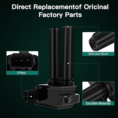 Miniatura 4 de SCITOO 8 bobinas de encendido con 16 bujías de iridio para Chrysler para Dodge para Ram para Jeep 300 Aspen Challenger Durango Magnum Charger Com