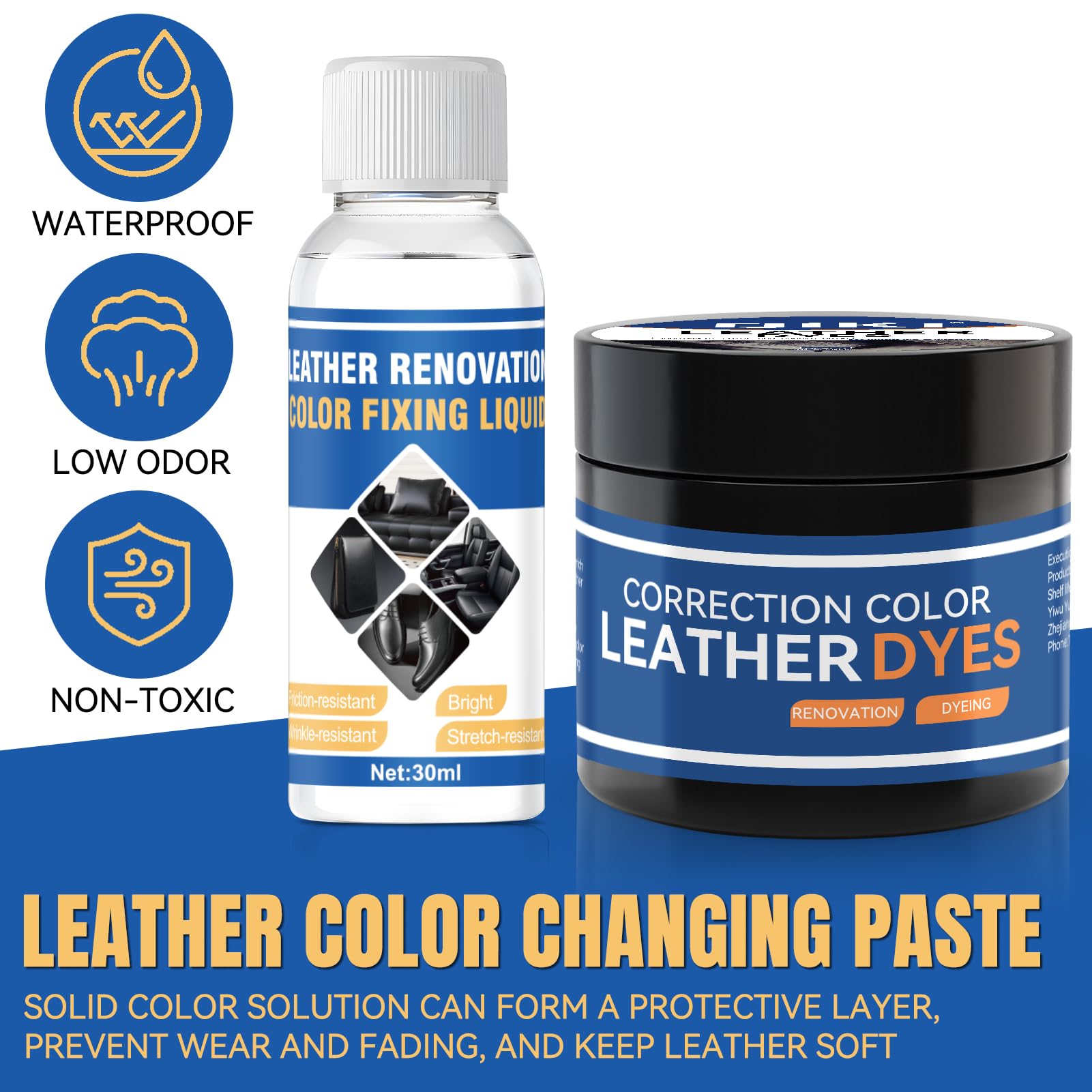 Angelus Low VOC Leather Dye Tintura Per Pelle Nero 88ml | &Uuml;ber 150 Farben Verf&uuml;gbar