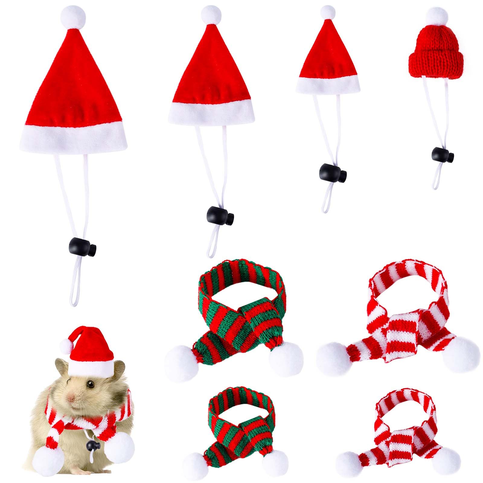 Mini chapeaux de Père Noël pour rongeurs, le cadeau idéal pour gâter vos animaux