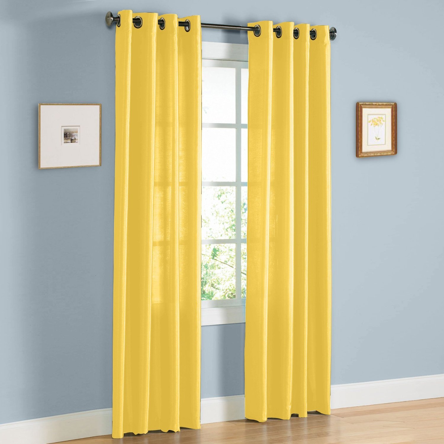 Bright Yellow Curtains Panel Curtains & Drapes