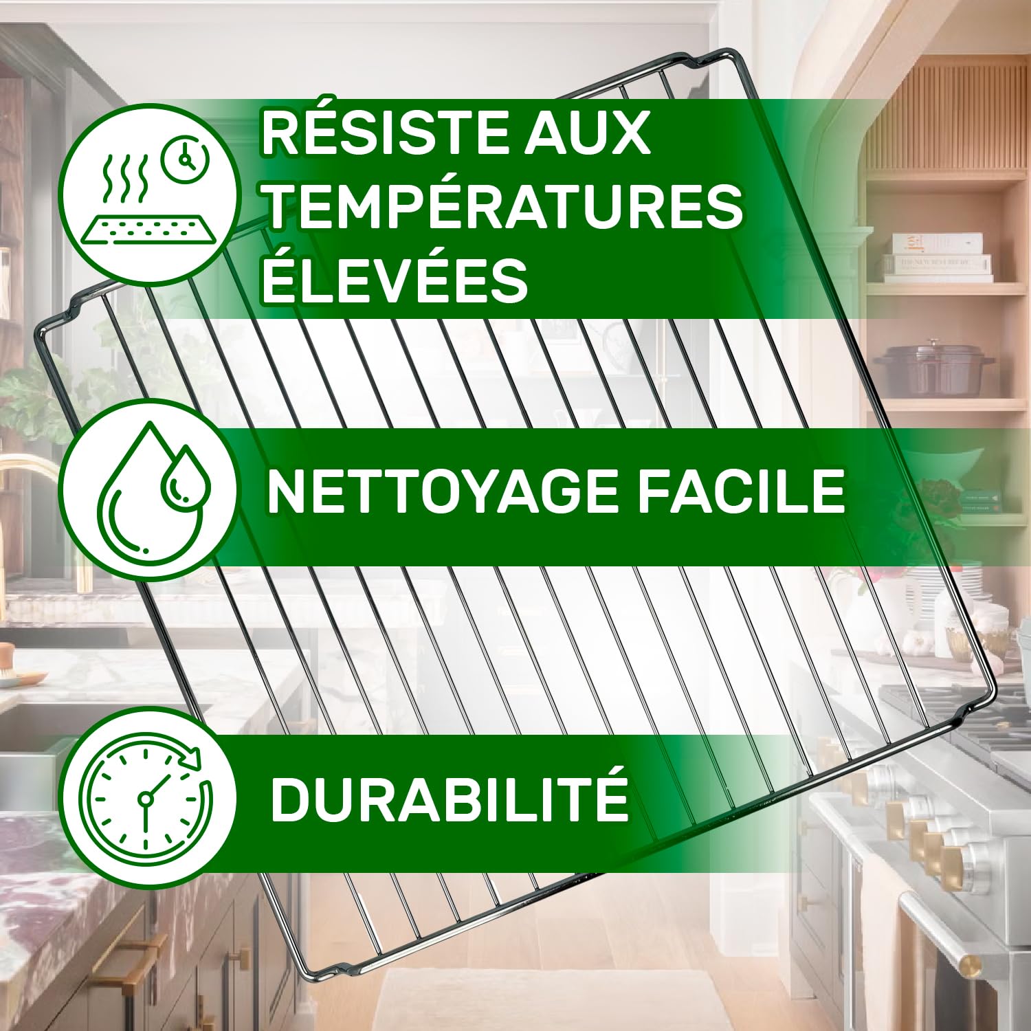 Grille Four Universelle Réglable ou Réfrigérateur d'une Longueur Minimale de 370 mm d'une Longueur Maximale de 650 mm et d'une Largeur de 310 mm - Garantie de 5 Ans - ONIX TECH